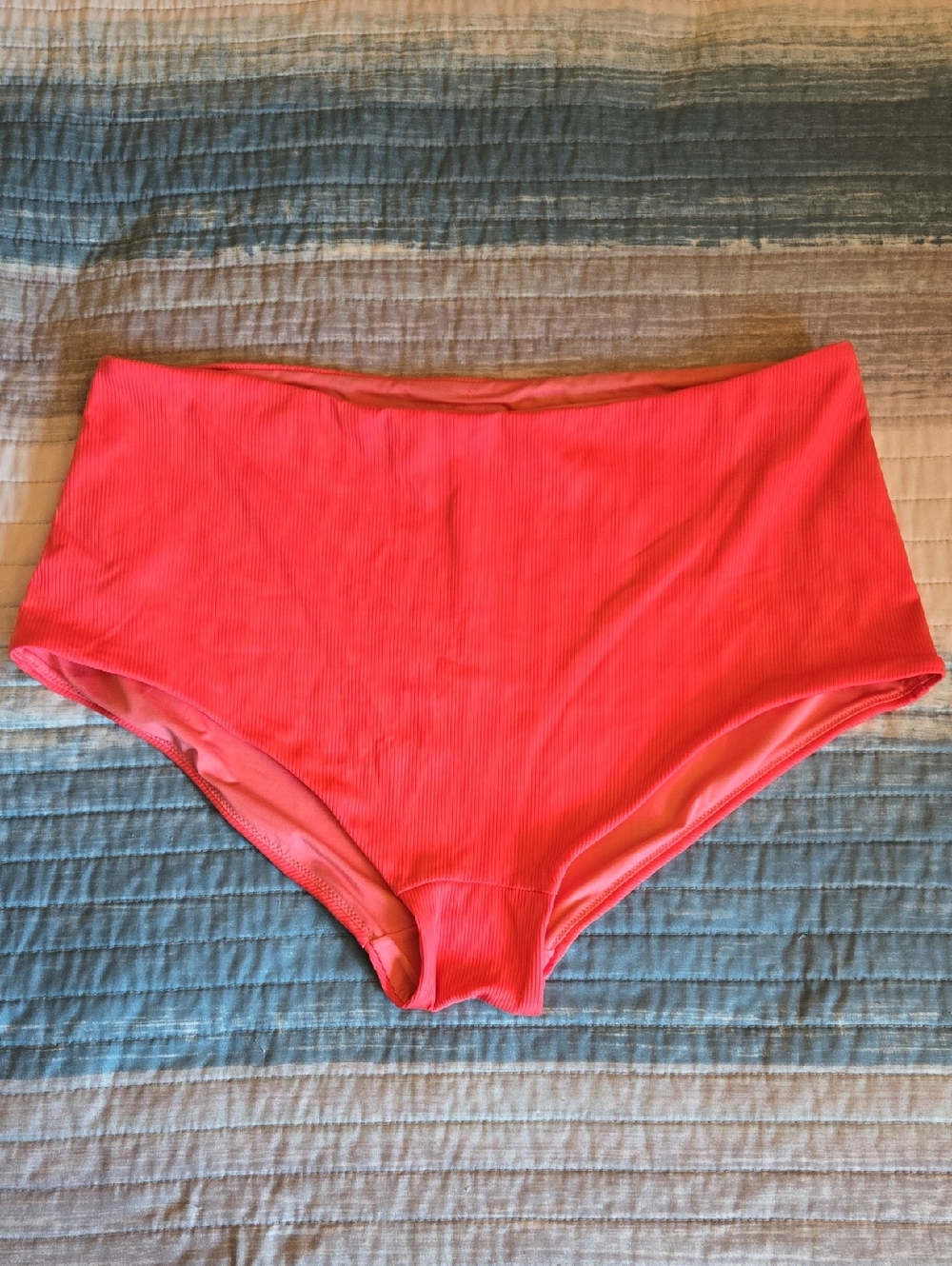 Victoria's Secret High-Waist Ribbed Boy Short Swim Bottom